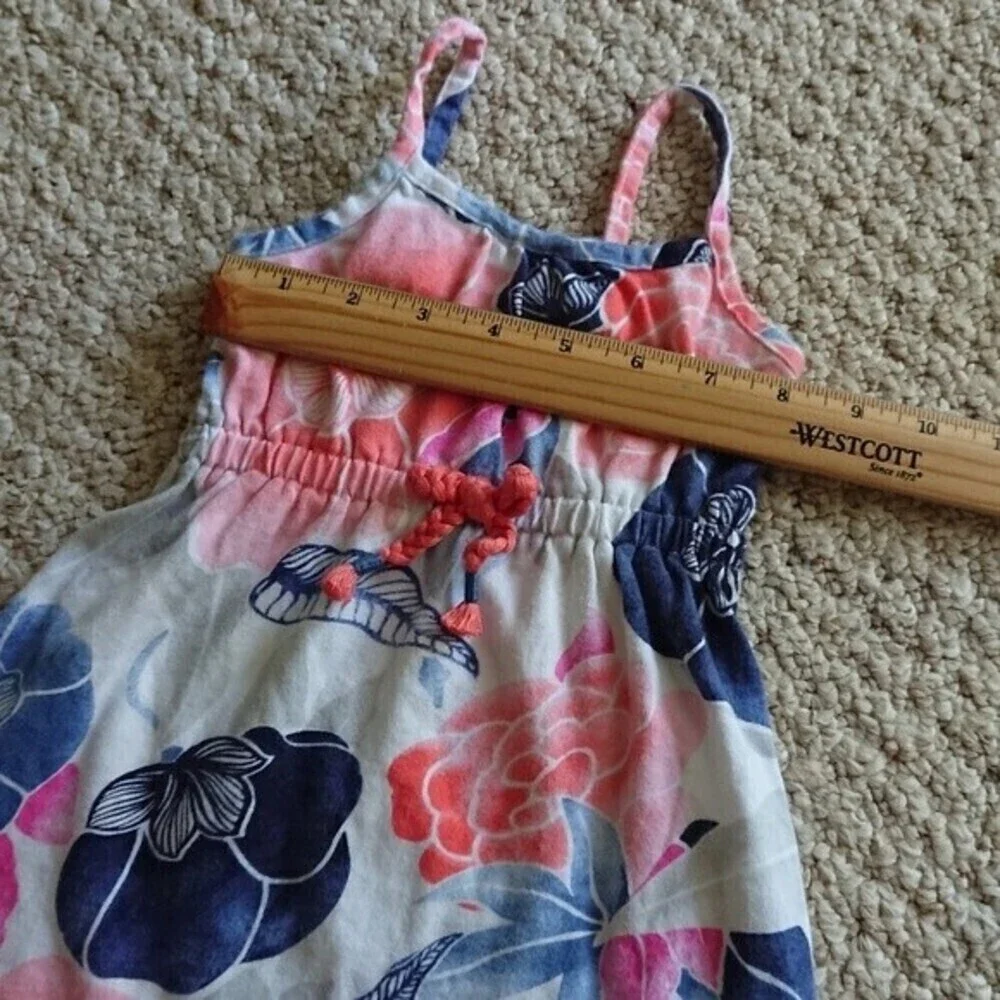 Gymboree Floral Print Sleeveless Dress in Pink White Blue 12-18M